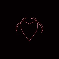 Heart icon vector logo template design