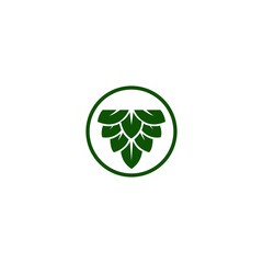 Hop leaf vector logo design