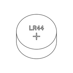 LR44（ボタン電池）のプラス側の線画