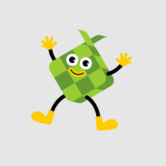 Happy Chubby Ketupat Character
