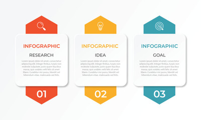 Presentation business infographic template with 3 options. Vector illustration.