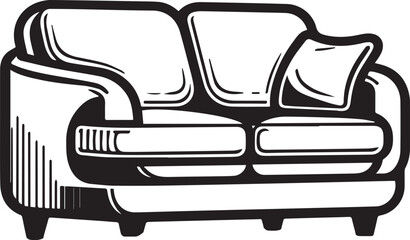 luxury seating, elegant sofa vector