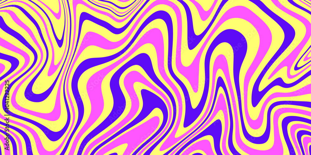 Aufkleber abstract optical illusion linear background. y2k acid geometric op art pattern. psychedelic stripe t