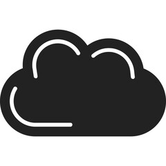 Black Cloud Vector Icon