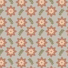 Elegant Seamless Floral Vector Pattern for Fabric, Wallpaper, and Textile Use.