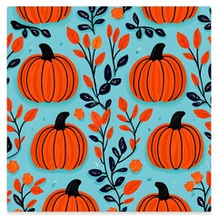 Vibrant pumpkin and foliage pattern for autumn decor