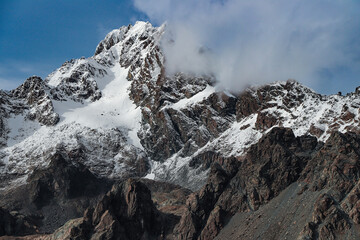 Obraz premium A majestic peak in the Valtellina, the Monte Disgrazia. Italy landscape