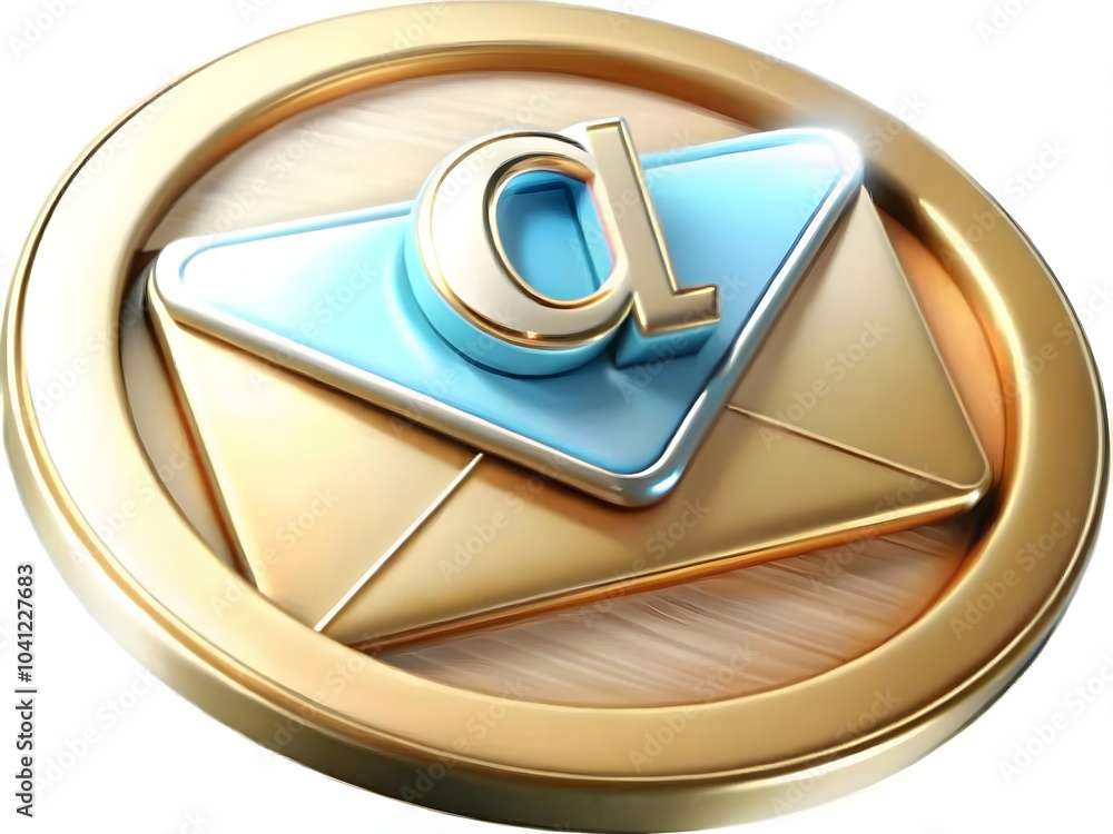 Poster close up email icon ai tag customer support macro image ample copy space ai managed email services p