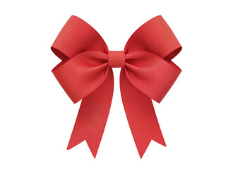 Fototapeta premium Realistic red bow isolated on white background.