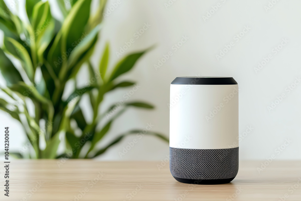 Poster exploring the impact of smart speakers in modern living spaces a focus on design and functionality
