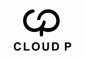 letter cloud p logo, design, vector, illustration, creative icon, template