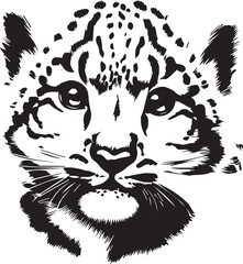 snow leopard vector