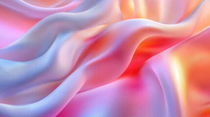 Obraz premium Gładka i połyskująca powierzchnia jedwabiu tworzy luksusowy efekt, gdzie subtelne załamania tkaniny wprowadzają poczucie lekkości i finezji, jakby materiał falował pod dotykiem.