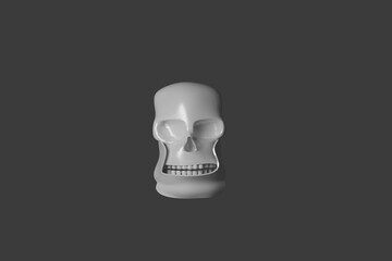 human skull 3d render