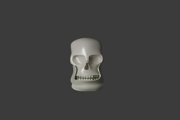 human skull isolated on black