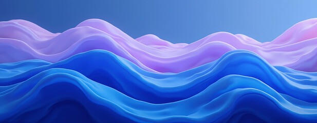 Fototapeta premium Colorful abstract waves: fluid and vibrant blue and purple patterns