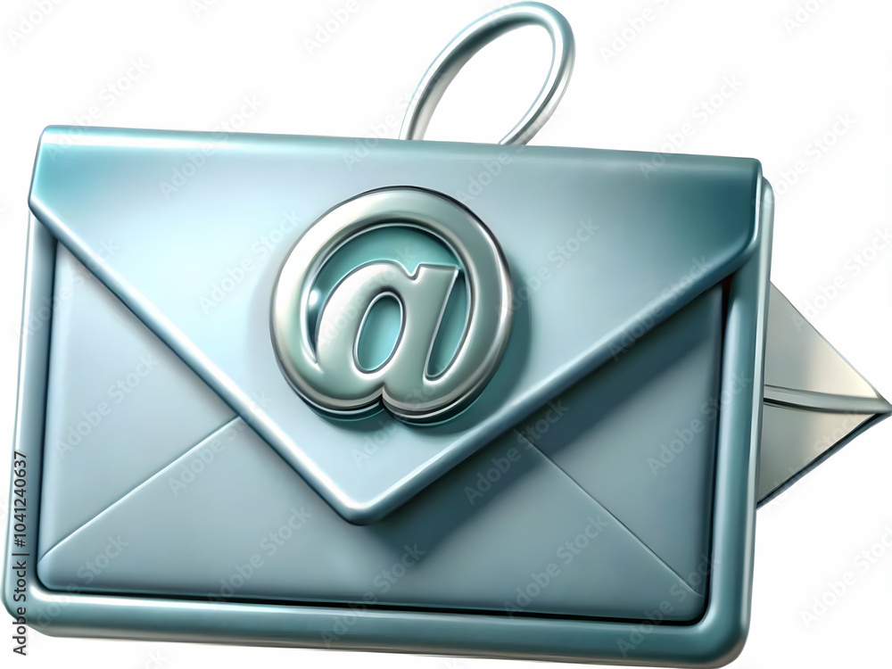 Poster close up email icon ai tag customer support copy space macro image ai managed email services stock p