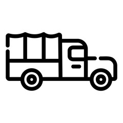 military truck Line Icon