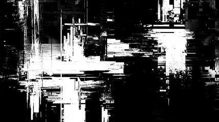 Fototapeta premium Monochrome Digital Glitch Texture