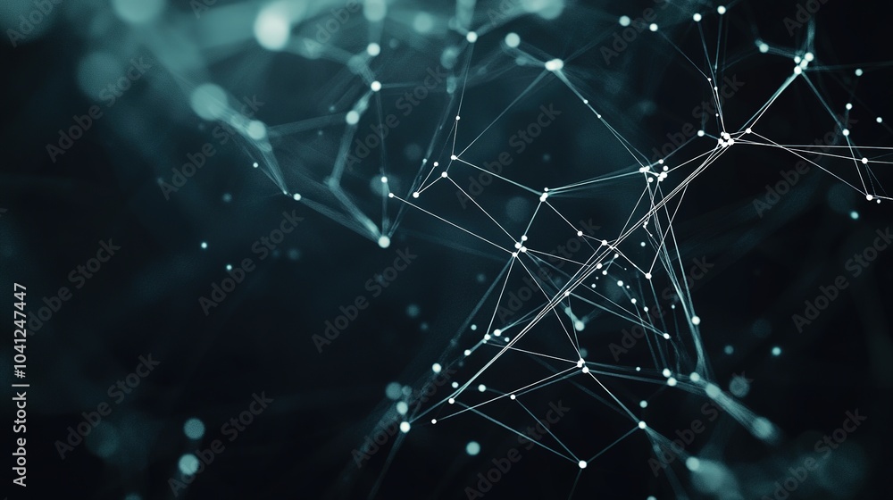 Poster abstract digital network connection visualization