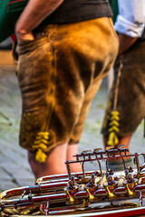 typical music instrument of a bavarian brass band