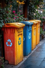 Obraz premium Use AI-powered recycling systems, ensuring efficient and sustainable waste management practices
