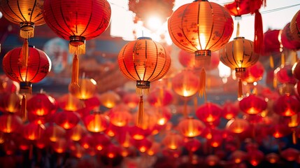 Chinese New Year Lantern  in china town  Chinese New Year in festival Lantern celebration.