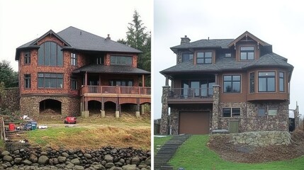 A contemporary homes transformation by Delta Capital, before and after renovation photos showing the remarkable design change.