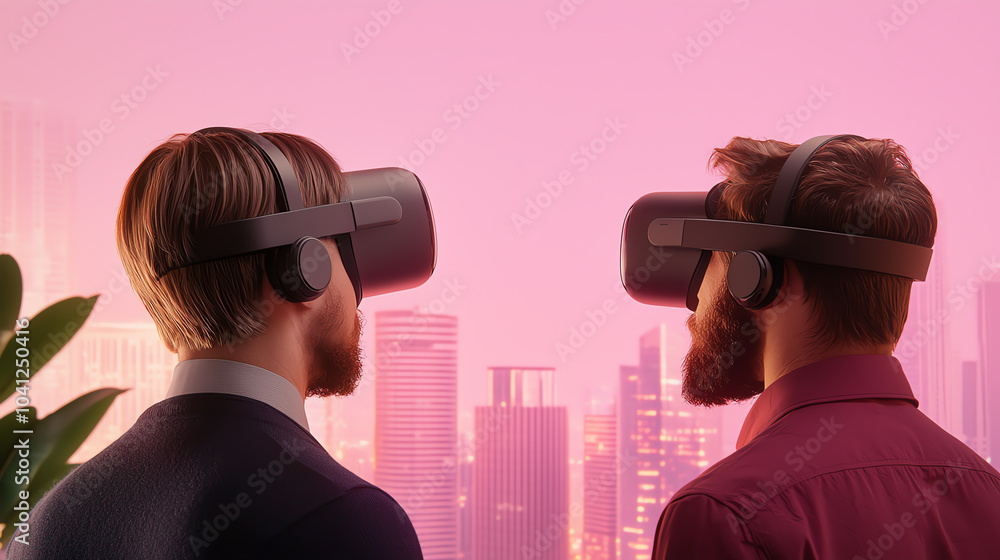 Poster exploring virtual realities a glimpse into the future of immersive technology and human interaction