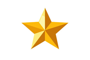 Obraz premium Golden star illustration on transparent background. Ideal for awards, ratings, and achievements. Vibrant and shiny, perfect for web and print use.
