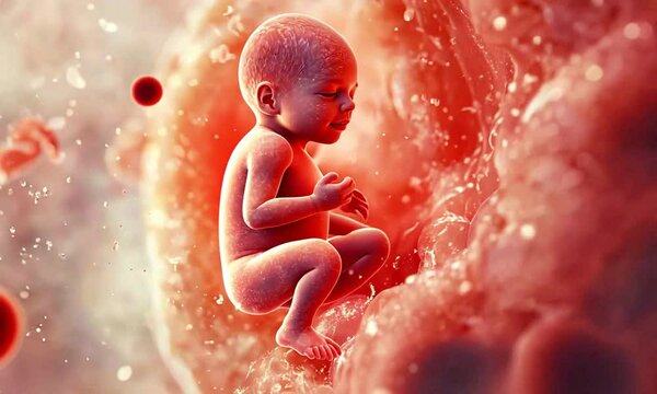 Baby inside the mother's womb