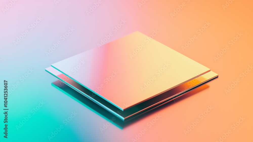 Poster abstract reflection of modern design with colorful gradients and sleek surfaces