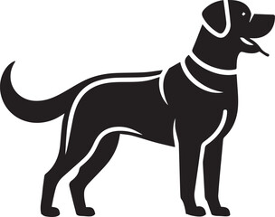 Labrador rottweiler dog vector