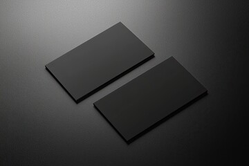 Black business card mockup on a dark background, a template for the design presentation of identity and branding