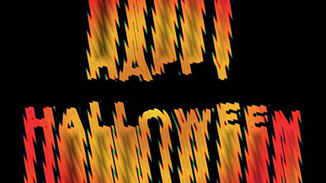 Happy Halloween lettering animated