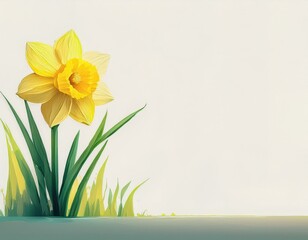 水仙の花　背景　フレーム　素材