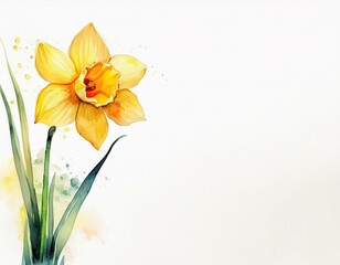 水仙の花　背景　フレーム　素材