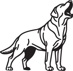 Labrador rottweiler dog vector