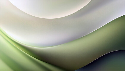 Fototapeta premium Serene Green Abstract Waves: A calming visual journey of flowing, pastel greens and creamy off-whites, creating a peaceful, tranquil atmosphere.
