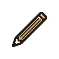 Pencil outline icon for graphic design, apps and websites