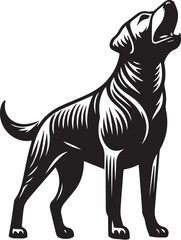 Labrador rottweiler dog vector