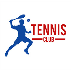 Fototapeta premium Vector silhouette of a person playing tennis