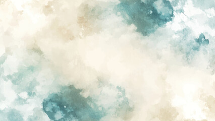 Abstract horizontal watercolor background. Hand drawn vector texture. Brush stroked painting pastel color watercolour