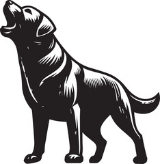 Labrador rottweiler dog vector