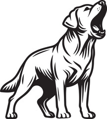 Labrador rottweiler dog vector