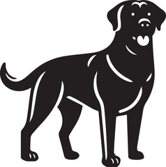Labrador rottweiler dog vector