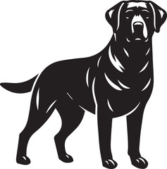 Labrador rottweiler dog vector