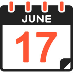 17 June Vector Icon Design