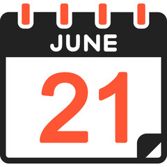 21 June Vector Icon Design