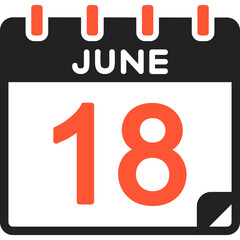 18 June Vector Icon Design